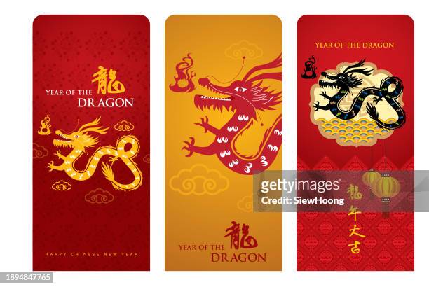 stockillustraties, clipart, cartoons en iconen met year of the dragon - chinees lantaarnfeest