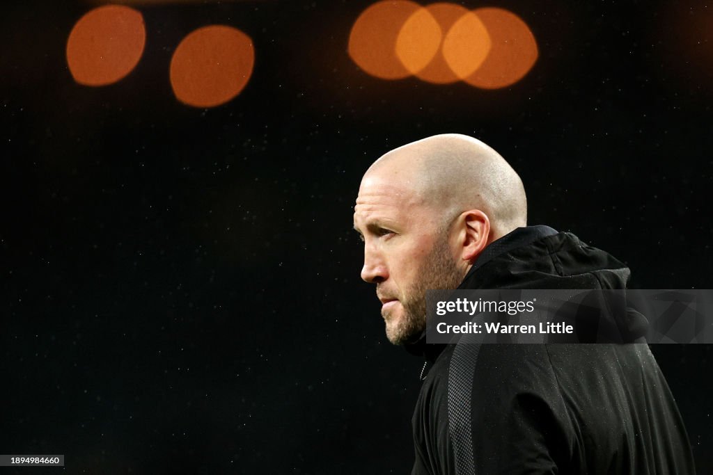 George Slicker Rugby George Skivington, Head Coach of Gloucester Rugby, looks on during ...