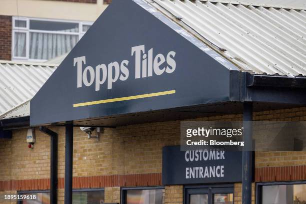 Topps Tiles Plc store in Southend, UK, on Tuesday, Jan. 2, 2024. Topps Tiles will release a Q1 trading statement on Jan. 4. Photographer: Chris...