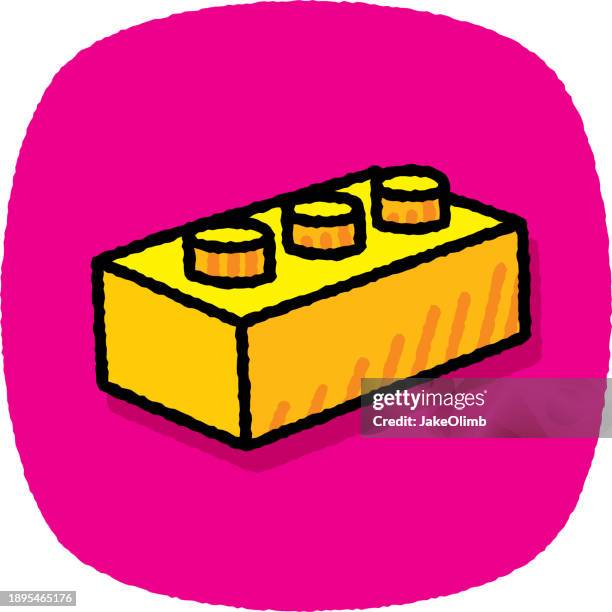 toy bricks doodle 7 - interlocking blocks stock illustrations