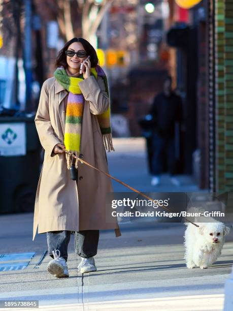Camila Mendes is seen on January 02, 2024 in New York City.