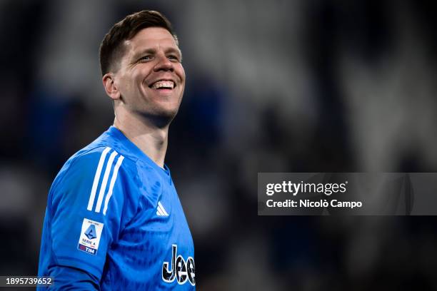 Wojciech Szczesny of Juventus FC celebrates the victory at the end of the Serie A football match between Juventus FC and AS Roma. Juventus FC won 1-0...