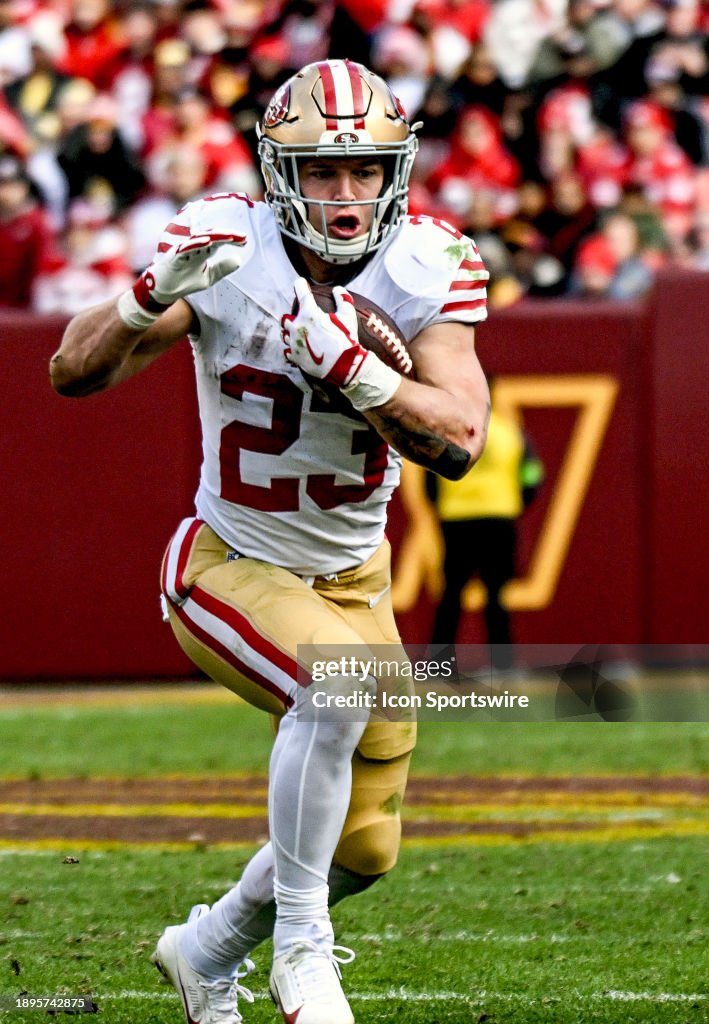 Cmc Rb San Francisco 49ers running back Christian McCaffrey in action during ...