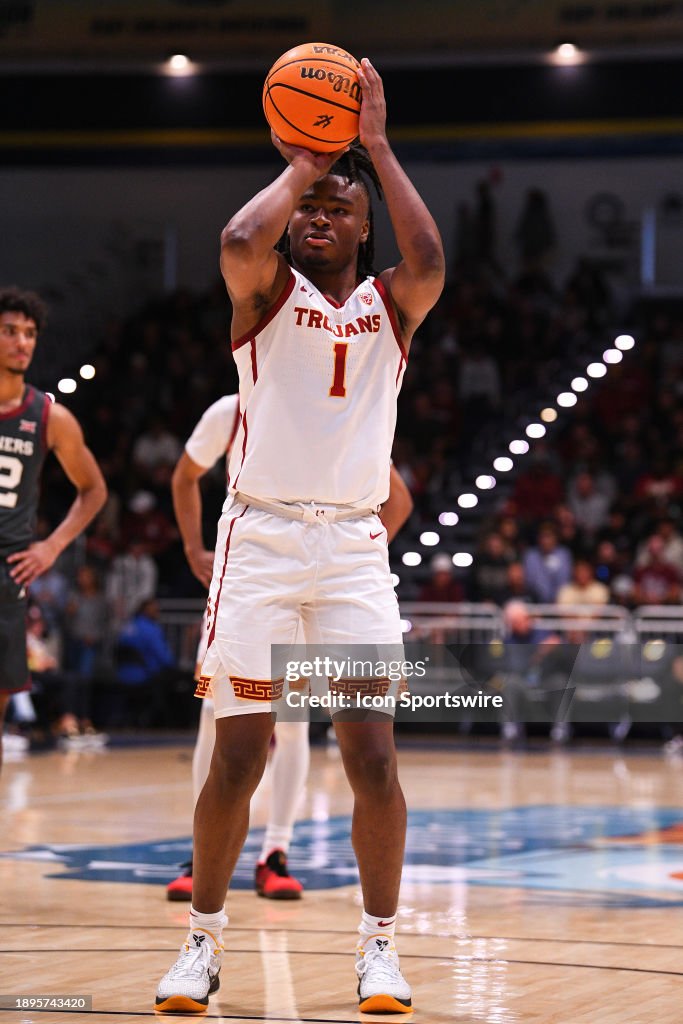 USC Trojans guard Isaiah Collier shoots a free throw during the Rady ...