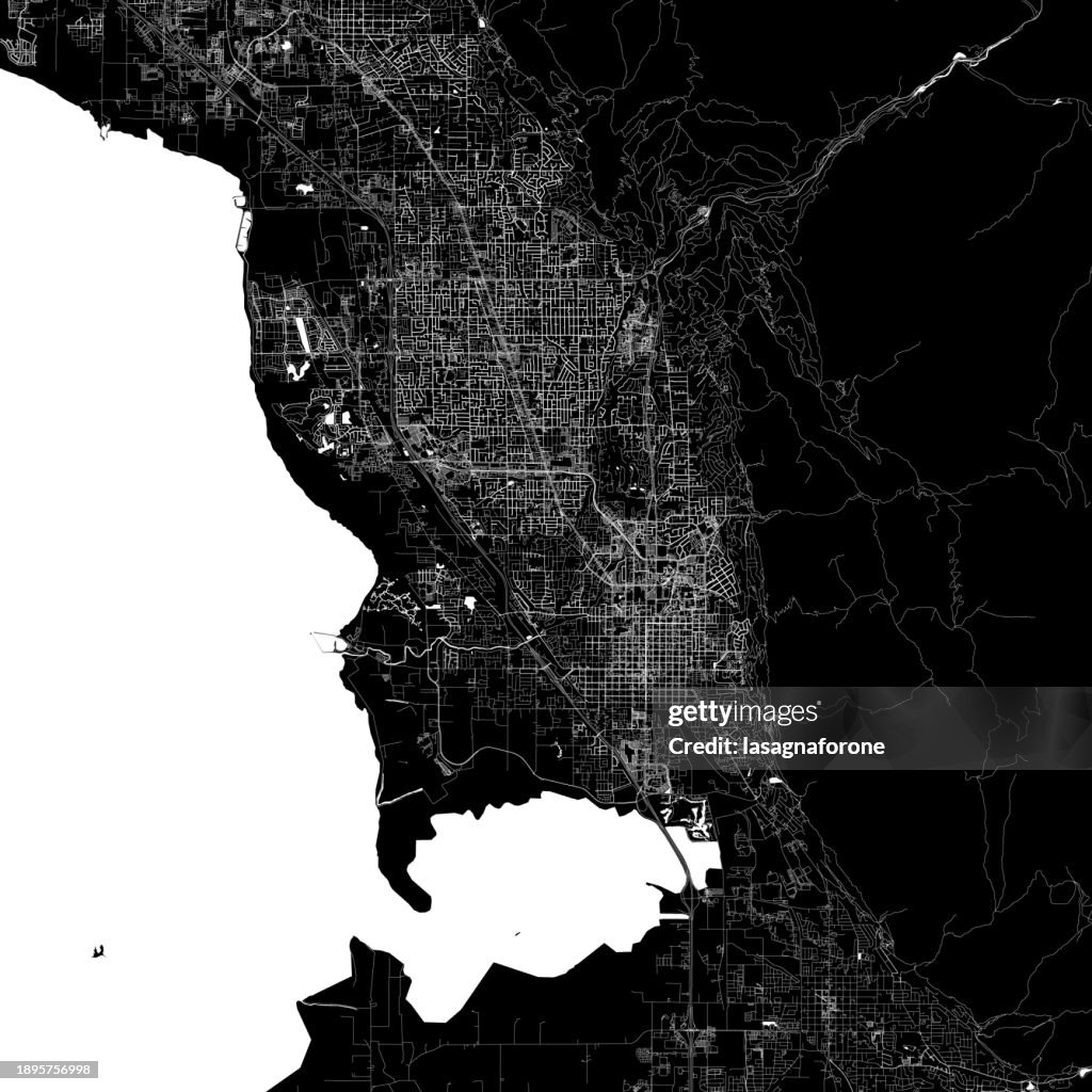Provo, Utah, USA Vector Map