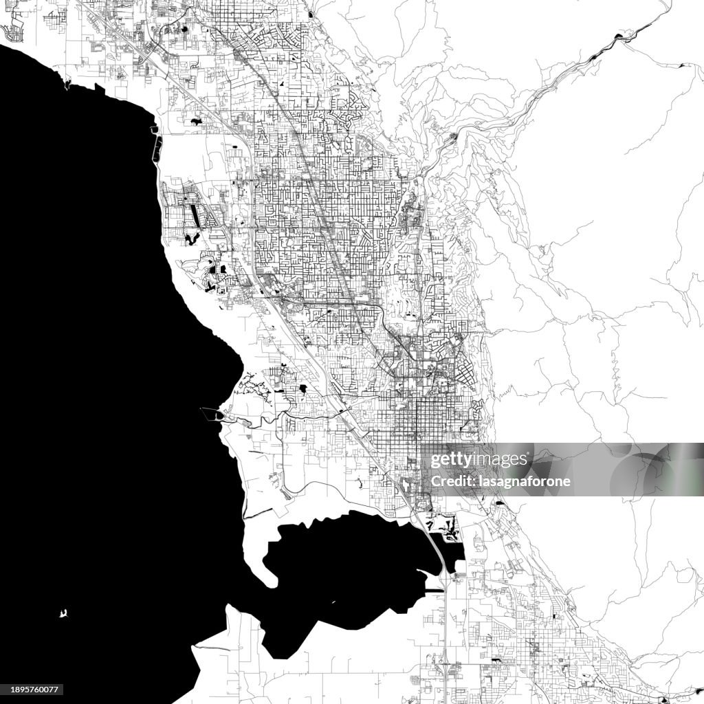 Provo, Utah, USA Vector Map
