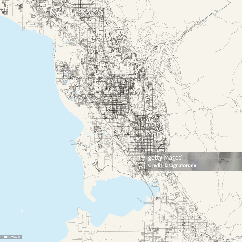 Provo, Utah, USA Vector Map