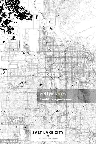 ilustrações, clipart, desenhos animados e ícones de mapa vetorial de salt lake city, utah, eua - salt lake city