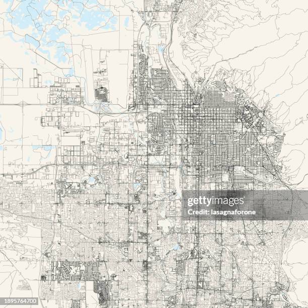 salt lake city, utah, usa vector map - salt lake city and county building stock illustrations