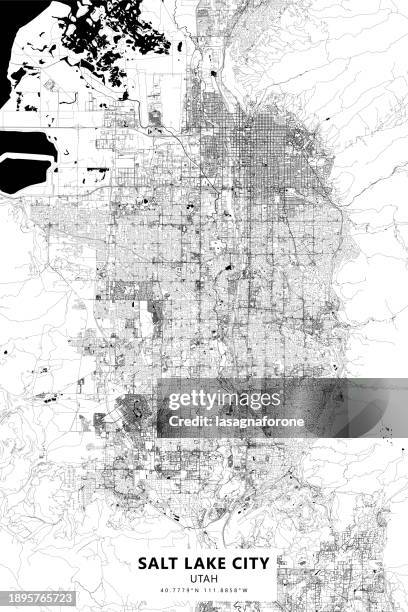 greater salt lake city, utah, usa vector map - salt lake city and county building stock illustrations