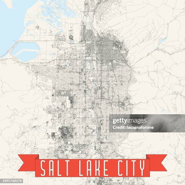 greater salt lake city, utah, usa vector map - salt lake city and county building stock illustrations