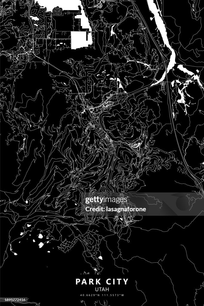 Park City, Utah, USA Vector Map