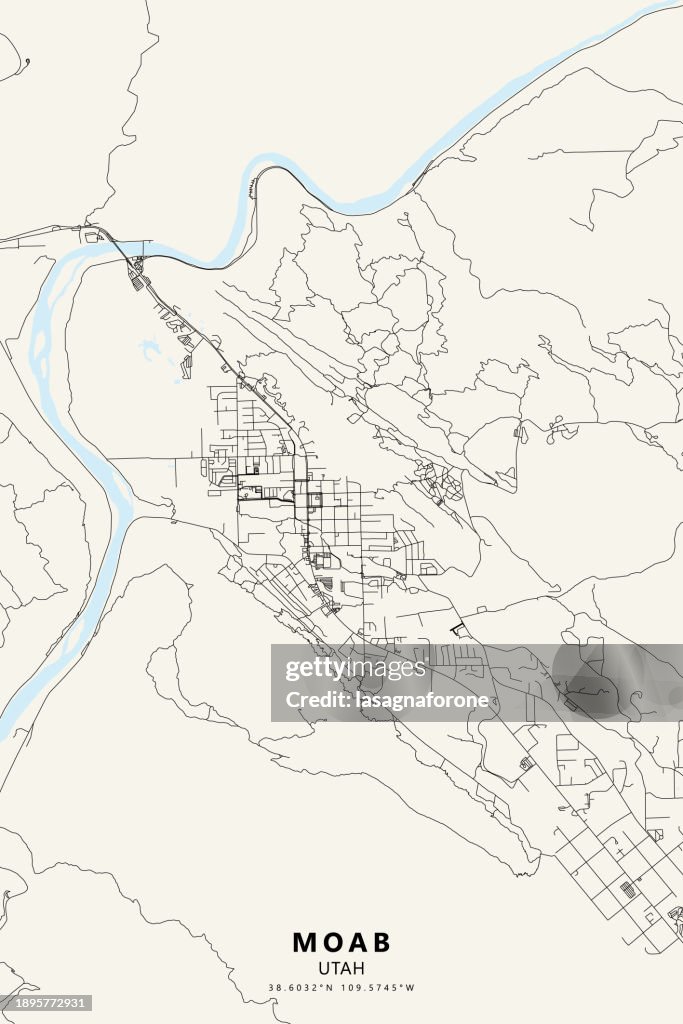 Moab Utah Usa Vector Map High-Res Vector Graphic - Getty Images