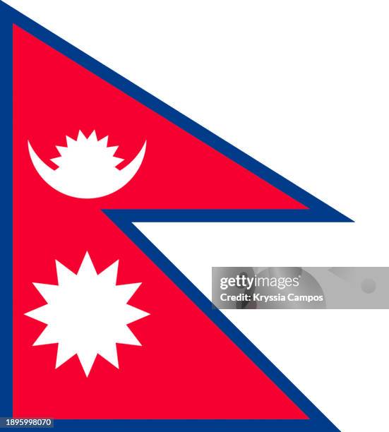 flag of nepal - nepal flag stock pictures, royalty-free photos & images