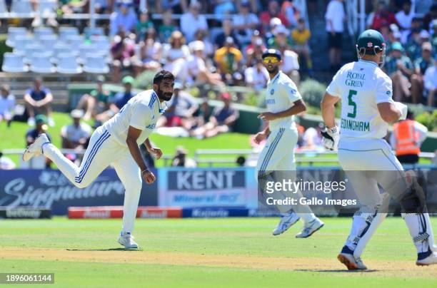 Jasprit Bumrah of India during day 1 of the 2nd Test match between South Africa and India at Newlands Cricket Ground on January 03, 2024 in Cape...