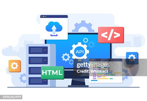 api - application programming interface concept. a... Application Programming Interface Concept Api Provides The Interface ...