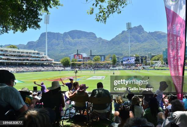 General view of Newlands during day 1 of the 2nd Test match between South Africa and India at Newlands Cricket Ground on January 03, 2024 in Cape...