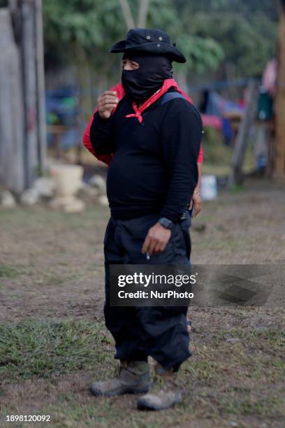 Subcomandante Moises, a commander of the Zapatista Army of National Liberation , is touring El Caracol Rebeldia y Resistencia in the mountains of...