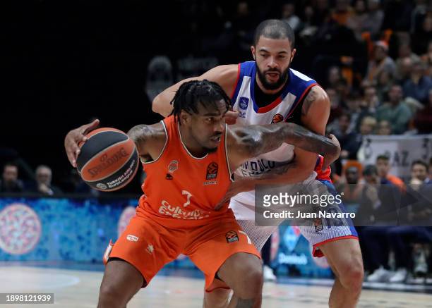 Chris Jones, #7 of Valencia Basket in action during the Turkish Airlines EuroLeague Regular Season Round 18 match between Valencia Basket and Anadolu...