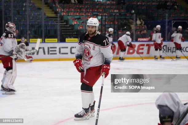 Vityaz Hockey Club player, Jeremy Roy seen in action during the Kontinental Hockey League, regular season KHL 2023 - 2024 between SKA Saint...