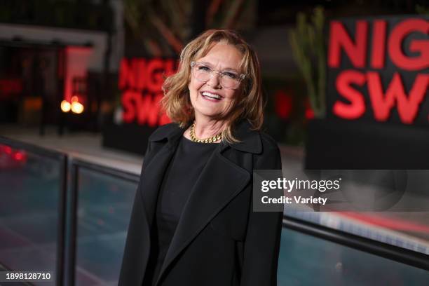 Nancy Lenehan at the premiere of "Night Swim" held at Hotel Figueroa on January 3, 2024 in Los Angeles, California.