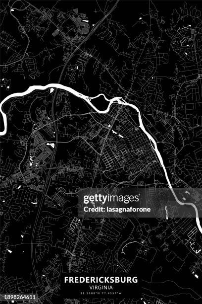 fredericksburg, virginia, usa vector map - fredericksburg city stock illustrations