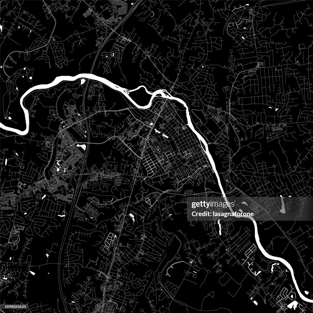 Fredericksburg, Virginia, USA Vector Map