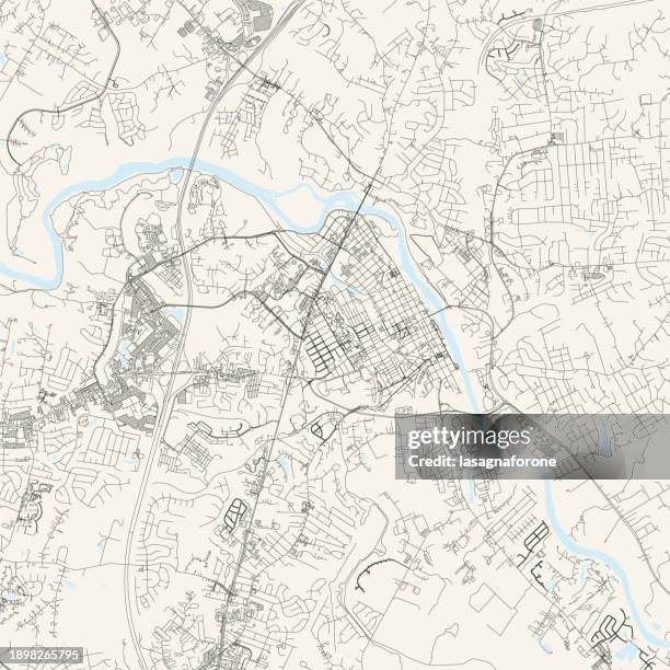 fredericksburg, virginia, usa vector map - fredericksburg stock illustrations