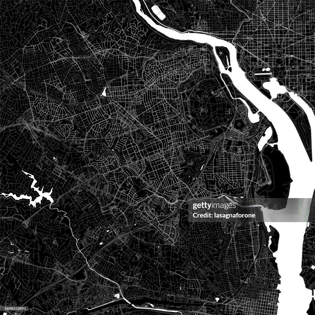 Arlington, Virginia, USA Vector Map