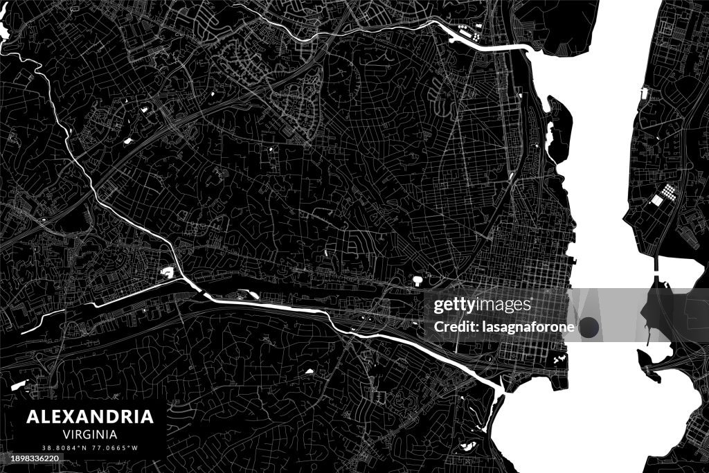 Alexandria, Virginia, USA Vector Map