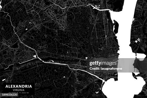 alexandria, virginia, usa vector map - alexandria virginia stock illustrations