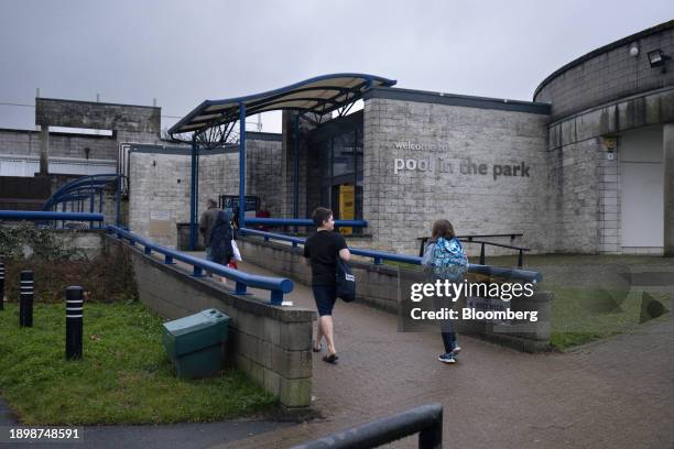 The Pool in the Park public leisure center and swimming pool in Woking, UK, on Tuesday, Dec. 19, 2023. Woking became the first of three councils last...