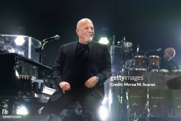 Billy Joel performs during a New Year's Eve show at UBS Arena on December 31, 2023 in Elmont, New York.