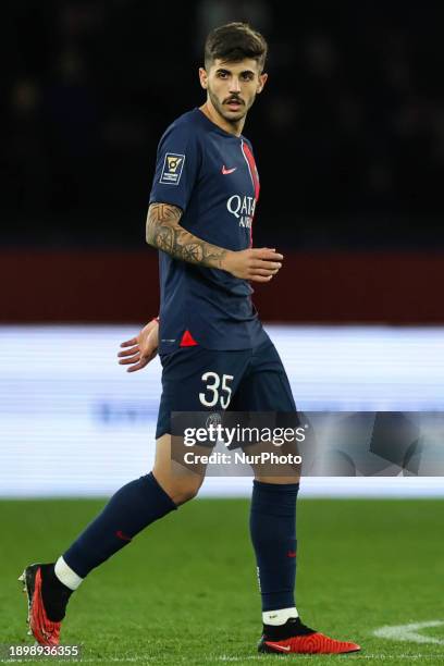 Lopes Beraldo Lucas of Paris Saint Germain is playing during the French Champions' Trophy football match between Paris Saint-Germain and Toulouse at...