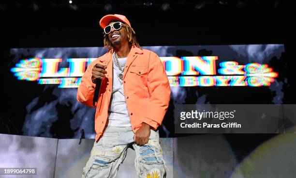 Lil Jon performs onstage during 2023 V-103 Winterfest: Celebrating 50 Years of Hip Hop at State Farm Arena on December 15, 2023 in Atlanta, Georgia.