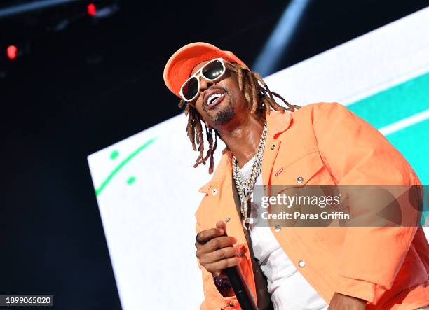 Lil Jon performs onstage during 2023 V-103 Winterfest: Celebrating 50 Years of Hip Hop at State Farm Arena on December 15, 2023 in Atlanta, Georgia.