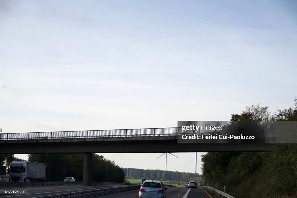 Bridge on the European highway E07 near Gottingen