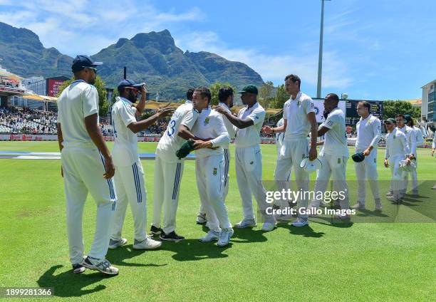 Dean Elgar of South Africa during day 2 of the 2nd Test match between South Africa and India at Newlands Cricket Ground on January 04, 2024 in Cape...