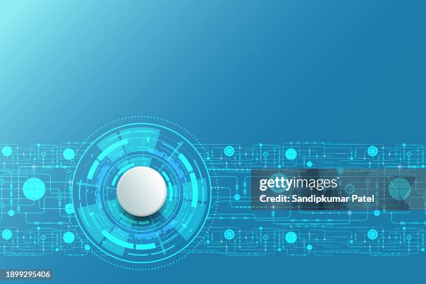 blue abstract technology circuit board background - shop queue stock illustrations