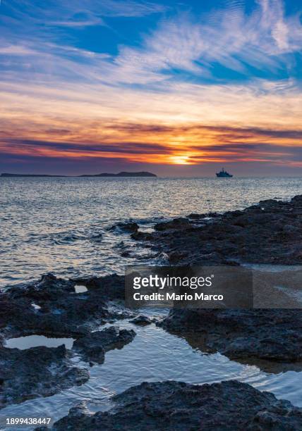 sunset in ibiza - café del mar spanien bildbanksfoton och bilder