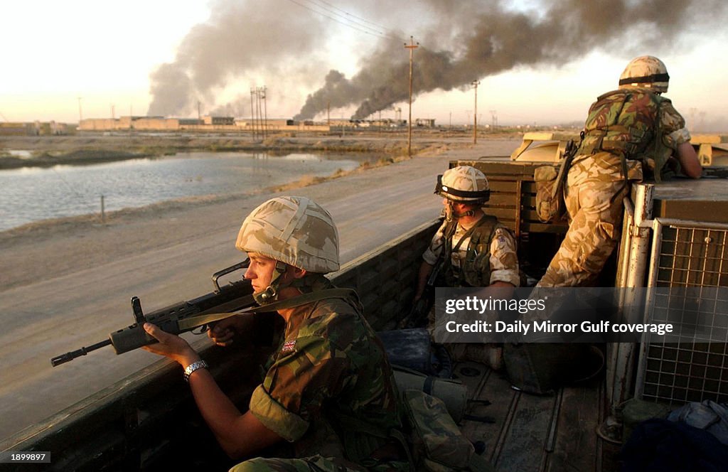 Desert Rats Battle On The Streets Outside Of Basra 