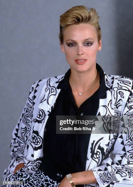 Actress and Model Brigitte Nielsen during photo session, June 17,1985 in Los Angeles, California.