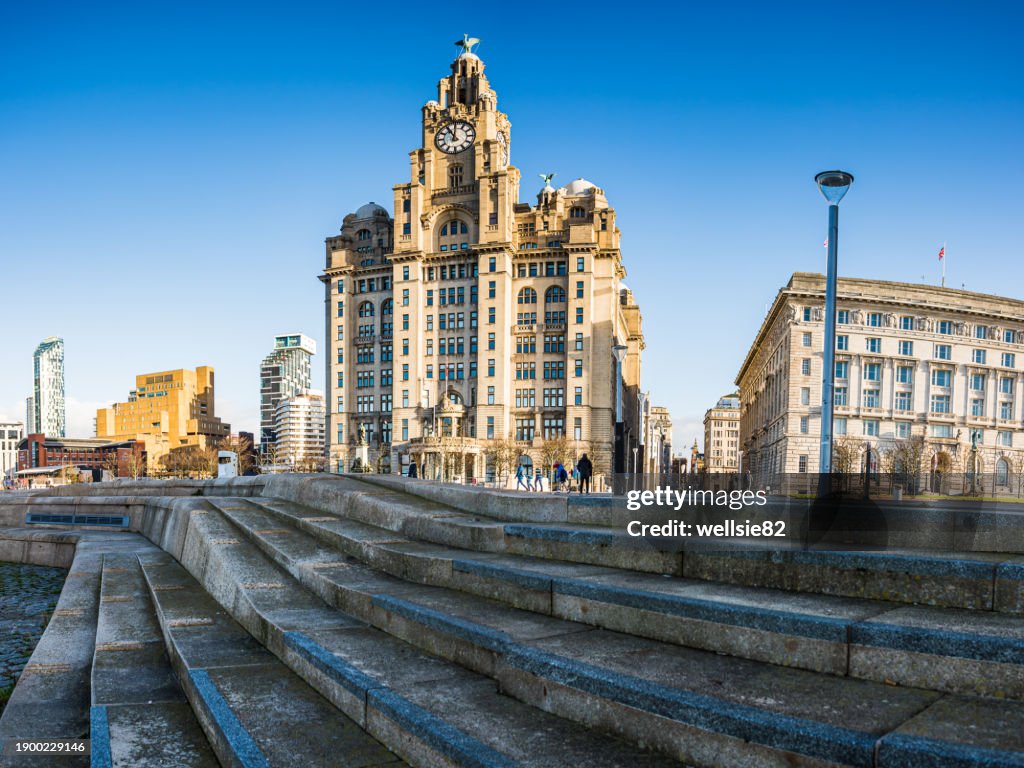 Looking up at the Royal Liver Building