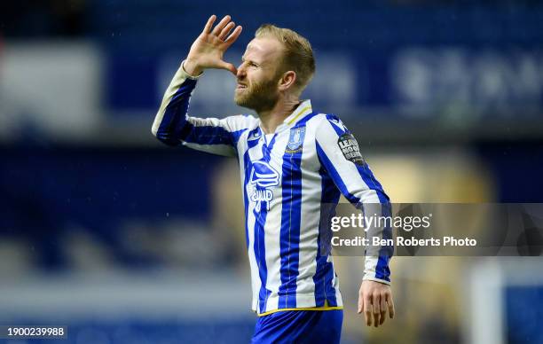 Barry Bannan of Sheffield Wednesday celebrates following their sides victory after the Sky Bet Championship match between Sheffield Wednesday and...