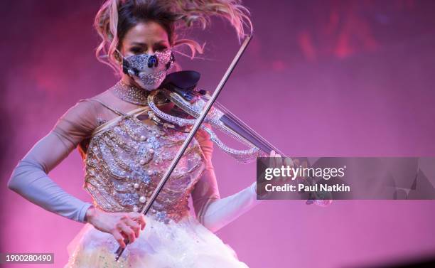 American Violinist Lindsey Sterling at the Auditorium Theater In Chicago, Ilinois, December 31, 2023.