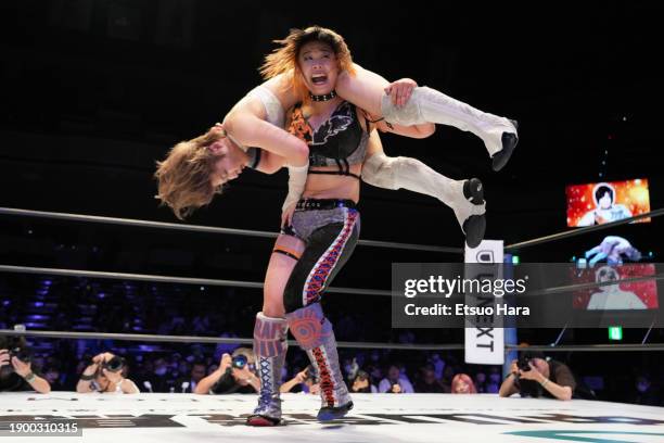 And Saori Anou compete during the Women's Pro-Wrestling "Stardom"　- Stardom Dream Queendom at Ryogoku Kokugikan on December 29, 2023 in Tokyo, Japan.