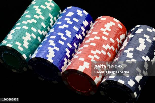 high roller poker chips - world series of poker stock pictures, royalty-free photos & images