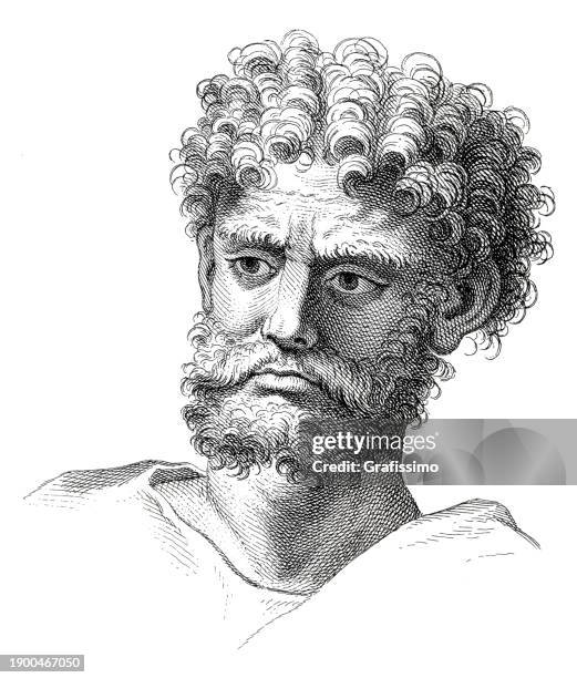 ilustrações de stock, clip art, desenhos animados e ícones de human head drawing sketch from raphael engraving 1722 - moisés figura religiosa