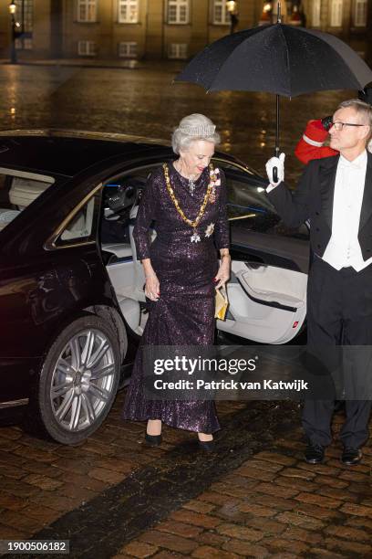 Princess Benedikte of Denmark arrives at Amalienborg Palace for the traditional new year reception on January 1, 2024 in Copenhagen, Denmark.