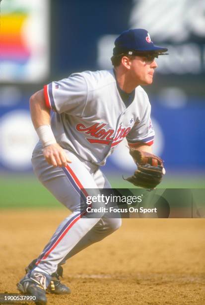 Sean Berry of the Montreal Expos in action against the New York Mets during Major League Baseball game circa 1993 at Shea Stadium in the Queens...